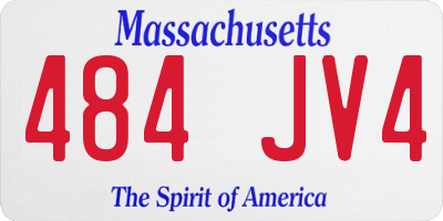 MA license plate 484JV4