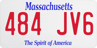 MA license plate 484JV6