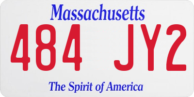 MA license plate 484JY2