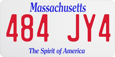 MA license plate 484JY4