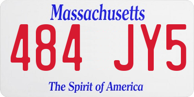 MA license plate 484JY5