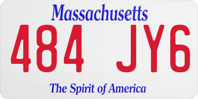 MA license plate 484JY6