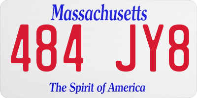 MA license plate 484JY8