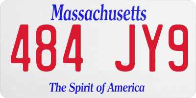 MA license plate 484JY9
