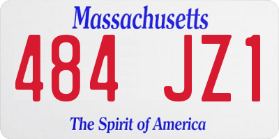MA license plate 484JZ1