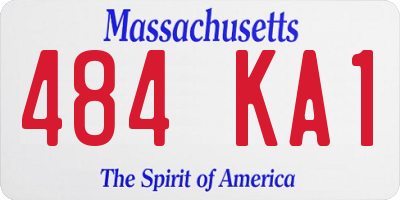 MA license plate 484KA1