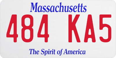 MA license plate 484KA5