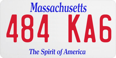 MA license plate 484KA6