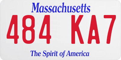 MA license plate 484KA7