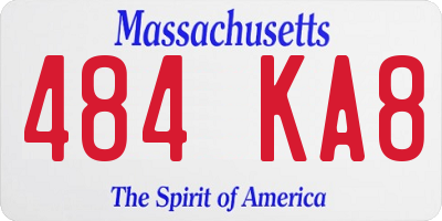 MA license plate 484KA8