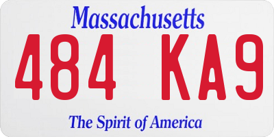 MA license plate 484KA9