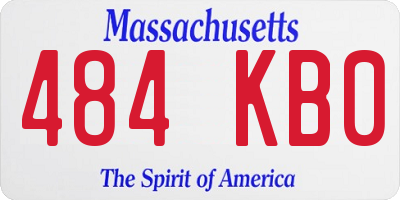 MA license plate 484KB0