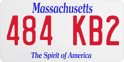 MA license plate 484KB2