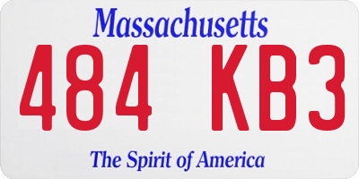 MA license plate 484KB3