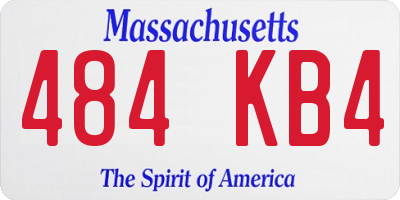 MA license plate 484KB4