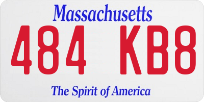 MA license plate 484KB8