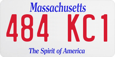 MA license plate 484KC1