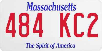 MA license plate 484KC2