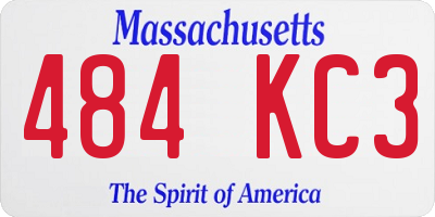 MA license plate 484KC3