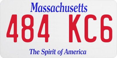 MA license plate 484KC6