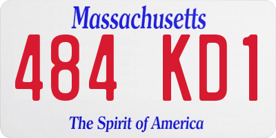 MA license plate 484KD1