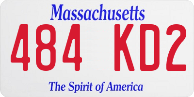 MA license plate 484KD2