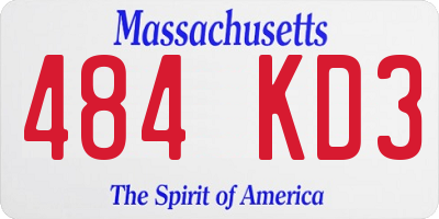 MA license plate 484KD3