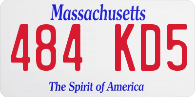 MA license plate 484KD5
