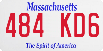 MA license plate 484KD6