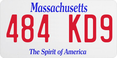 MA license plate 484KD9