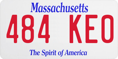MA license plate 484KE0