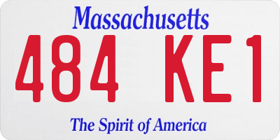 MA license plate 484KE1