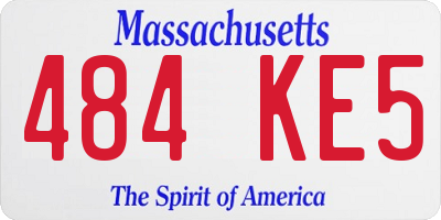 MA license plate 484KE5