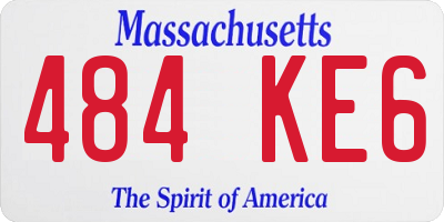 MA license plate 484KE6