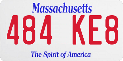 MA license plate 484KE8