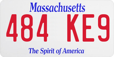 MA license plate 484KE9