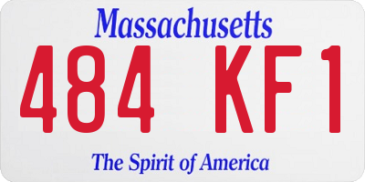 MA license plate 484KF1