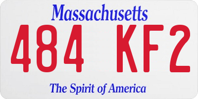 MA license plate 484KF2