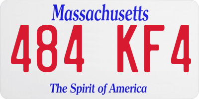 MA license plate 484KF4