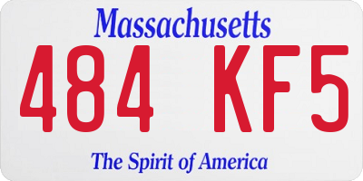 MA license plate 484KF5