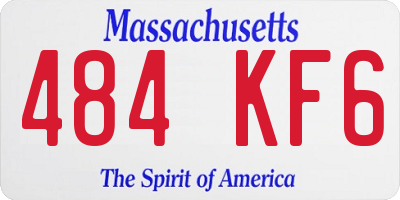 MA license plate 484KF6