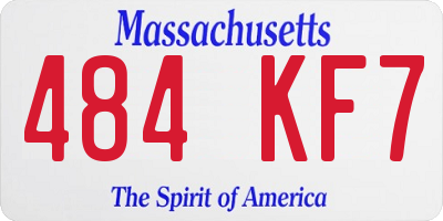 MA license plate 484KF7