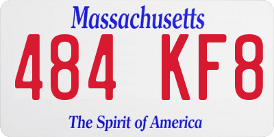 MA license plate 484KF8