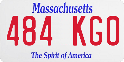 MA license plate 484KG0