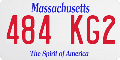 MA license plate 484KG2