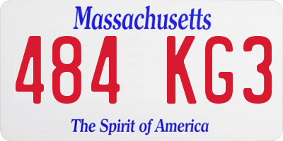 MA license plate 484KG3