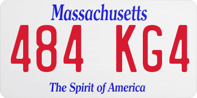 MA license plate 484KG4
