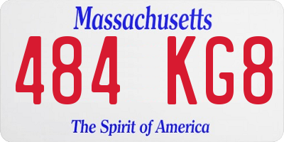 MA license plate 484KG8