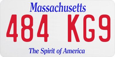 MA license plate 484KG9