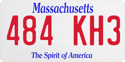 MA license plate 484KH3